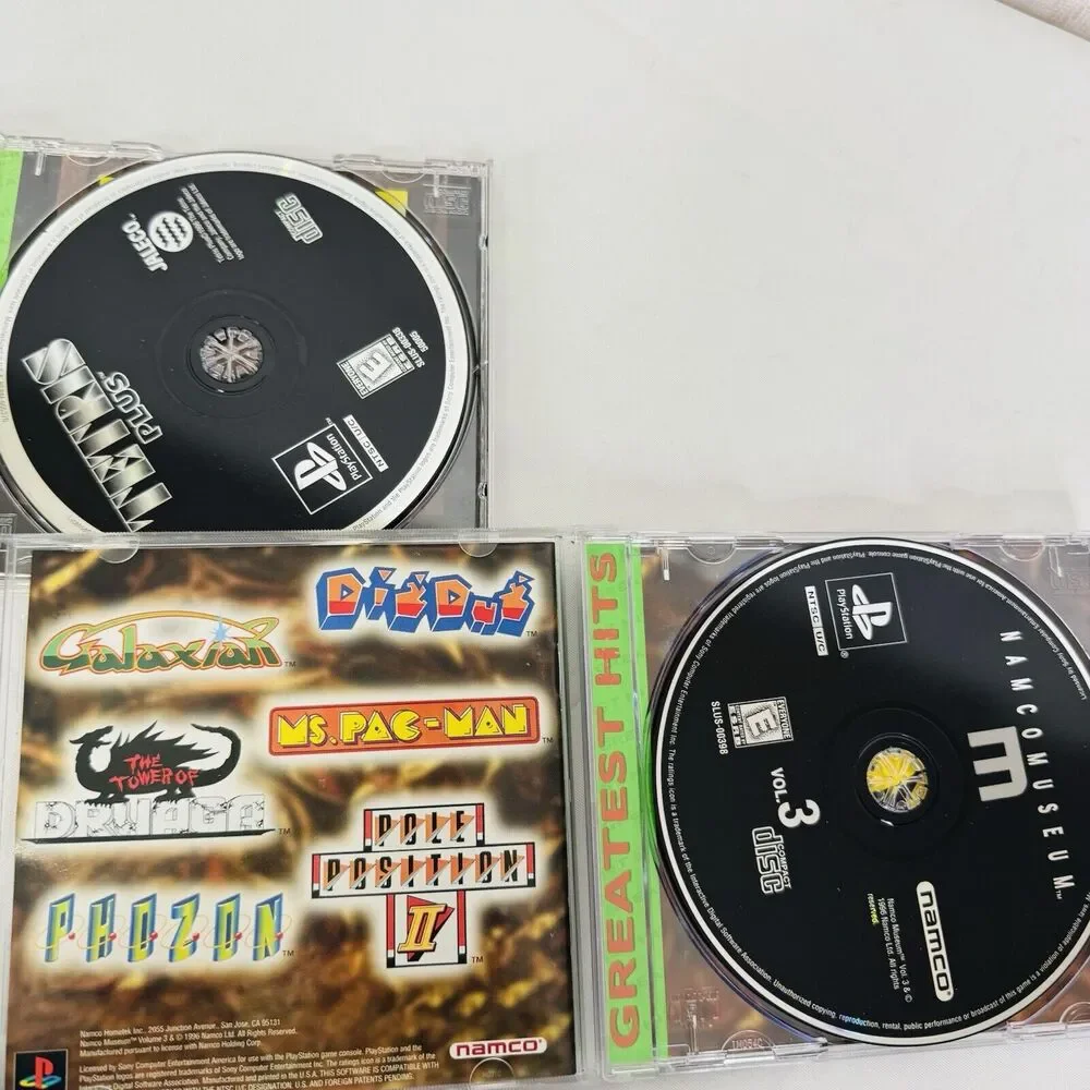 Namco Museum Vol. 3 & Tetris Plus‎ Lot [Greatest Hits] PS1 CIB PlayStation One